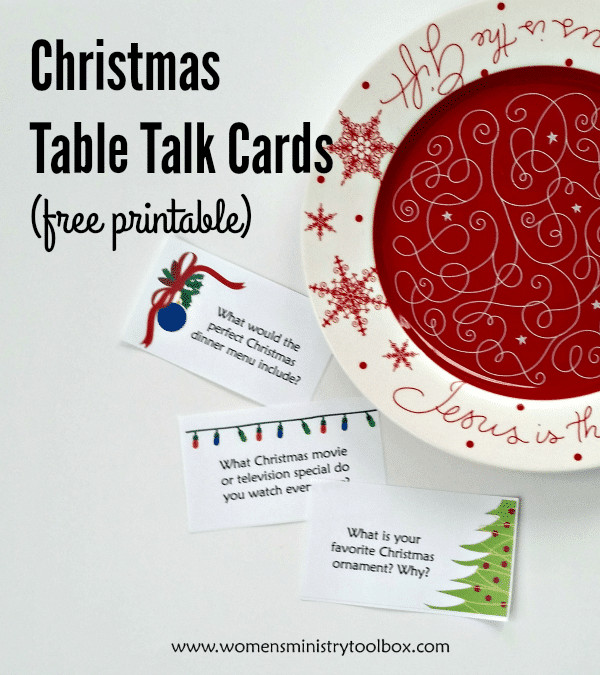 Women'S Ministry Christmas Party Ideas
 Christmas Table Talk Cards Free Printable Women s