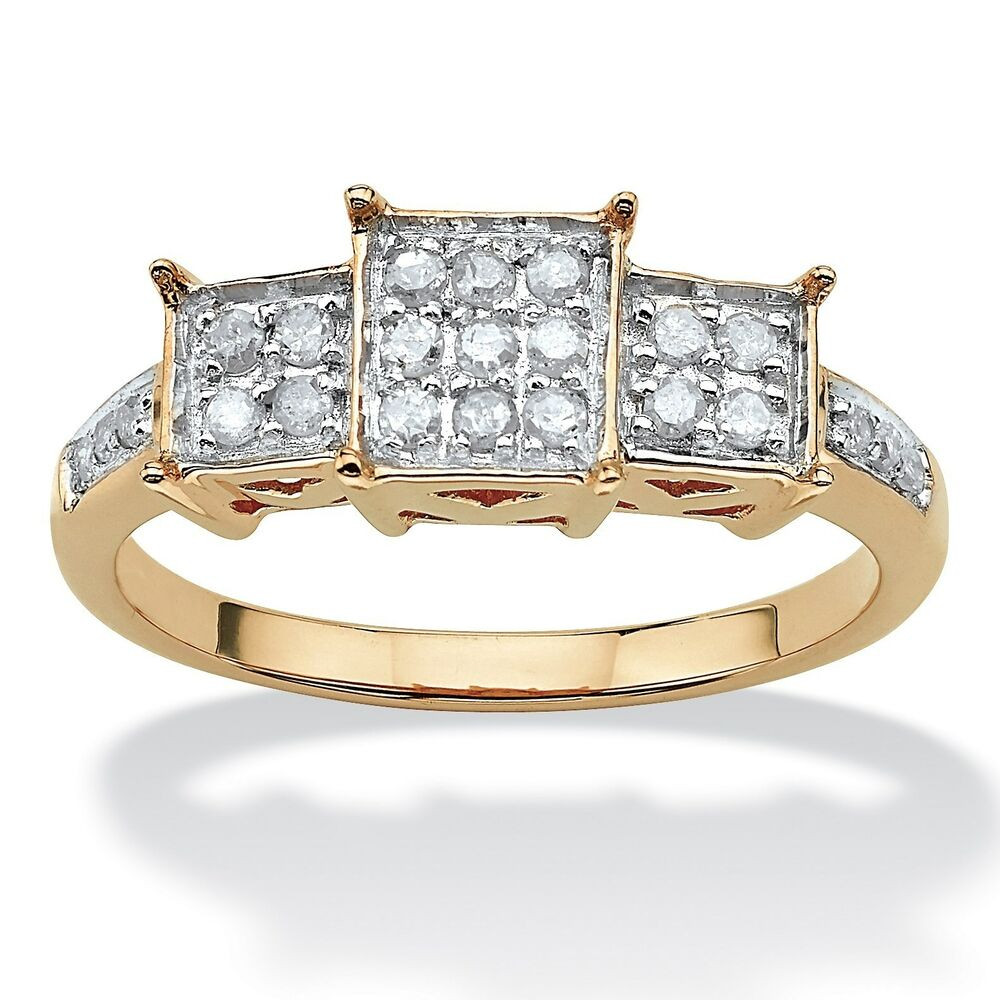 Womens Diamond Engagement Rings
 WOMENS 10K YELLOW GOLD DIAMOND PROMISE ENGAGEMENT RING