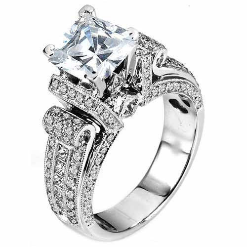 Womens Diamond Engagement Rings
 WOMENS DIAMOND ENGAGEMENT RING PRINCESS CUT 2 20 CARAT 14K