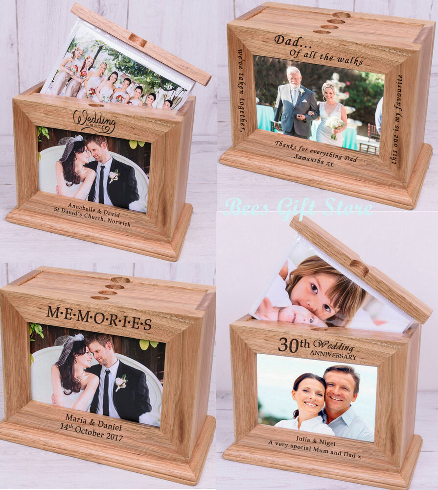 Wood Anniversary Gift Ideas
 PERSONALISED Wooden PHOTO Album Unusual Gift Ideas For