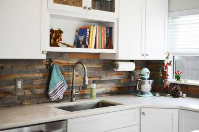 Wood Backsplash Ideas For Kitchen
 24 Wooden Kitchen Backsplashes For A Wow Effect DigsDigs