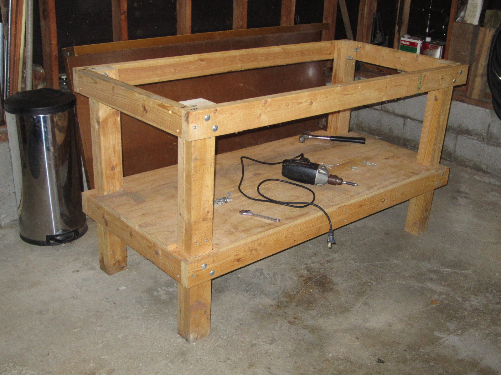 Wood Workbench DIY
 Recumbent Conspiracy Theorist Work Bench