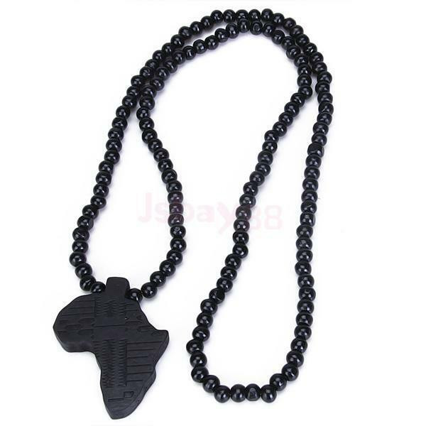 Wooden African Necklace
 Men s Vintage Wooden Africa Charm Pendant Wood Rosary