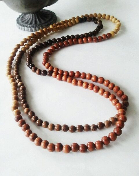 Wooden African Necklace
 African inspired ethnic wood bead mens necklace The by