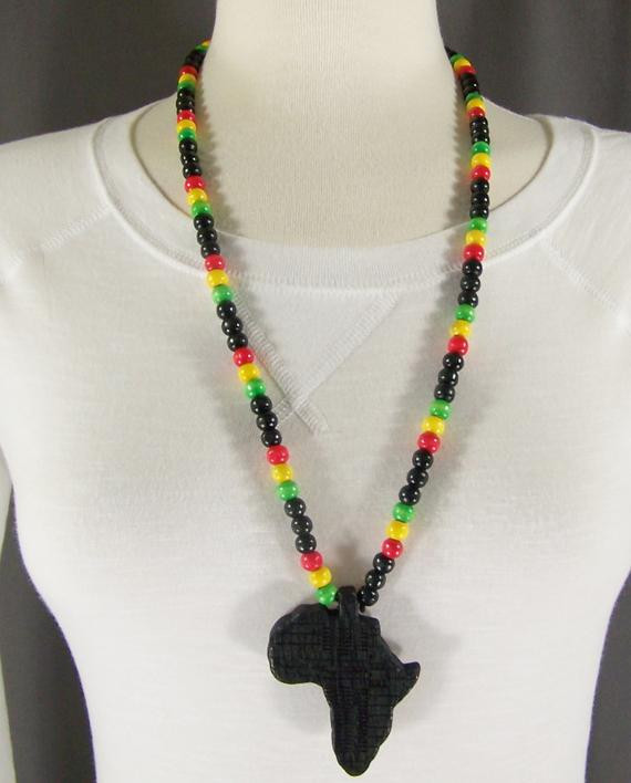 Wooden African Necklace
 Black wooden africa pendant necklace beads by FunFashionAccess