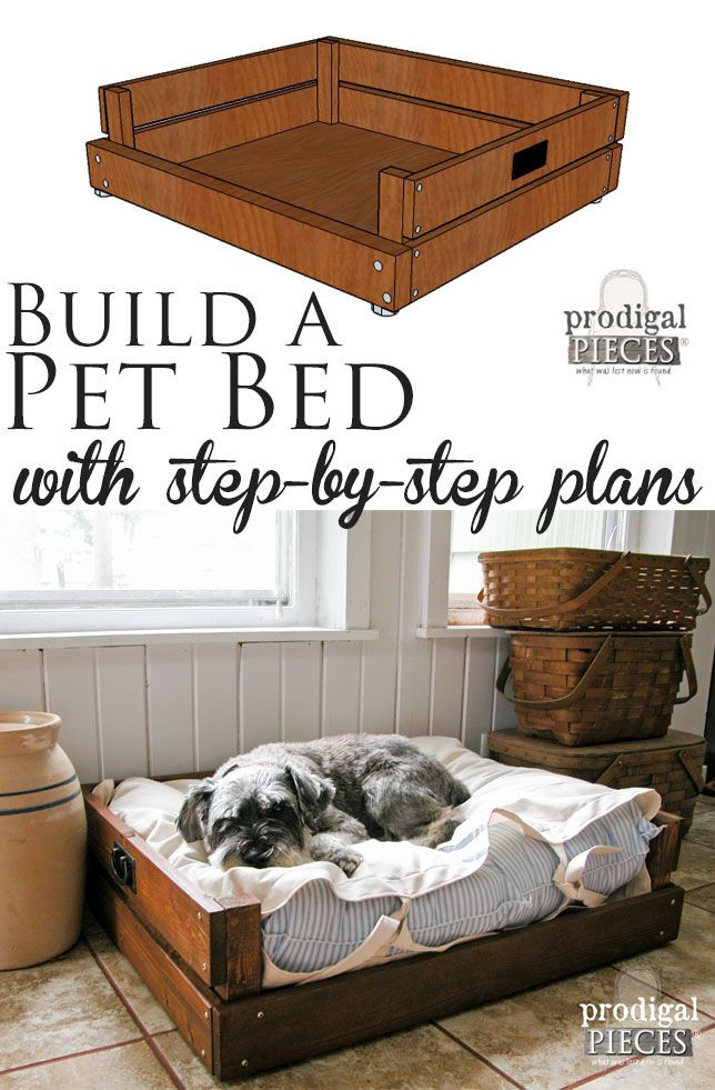 Wooden Dog Beds DIY
 Pet Bed DIY Building Plans & Tutorial