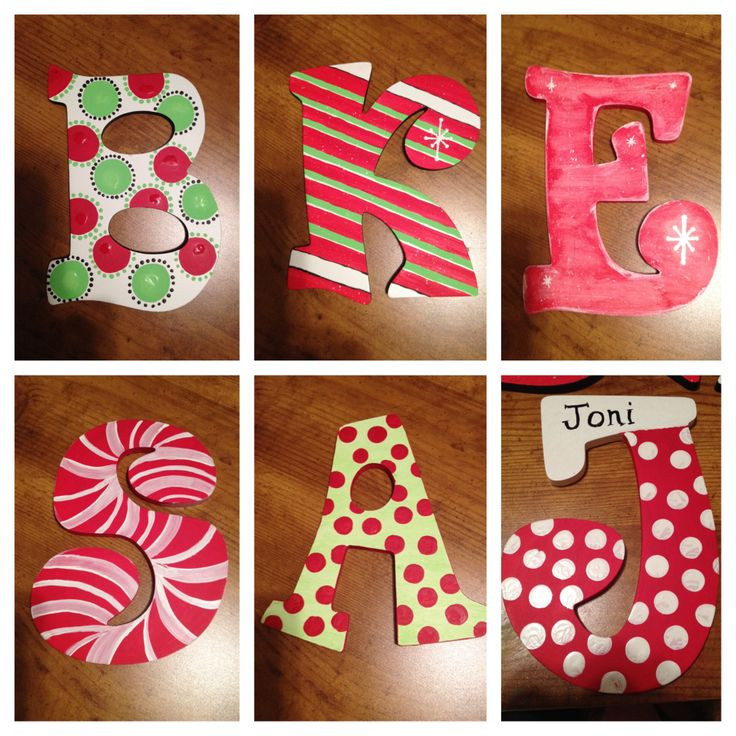 Wooden Letter Craft Ideas
 Hand painted wooden letters My Stuff Pinterest