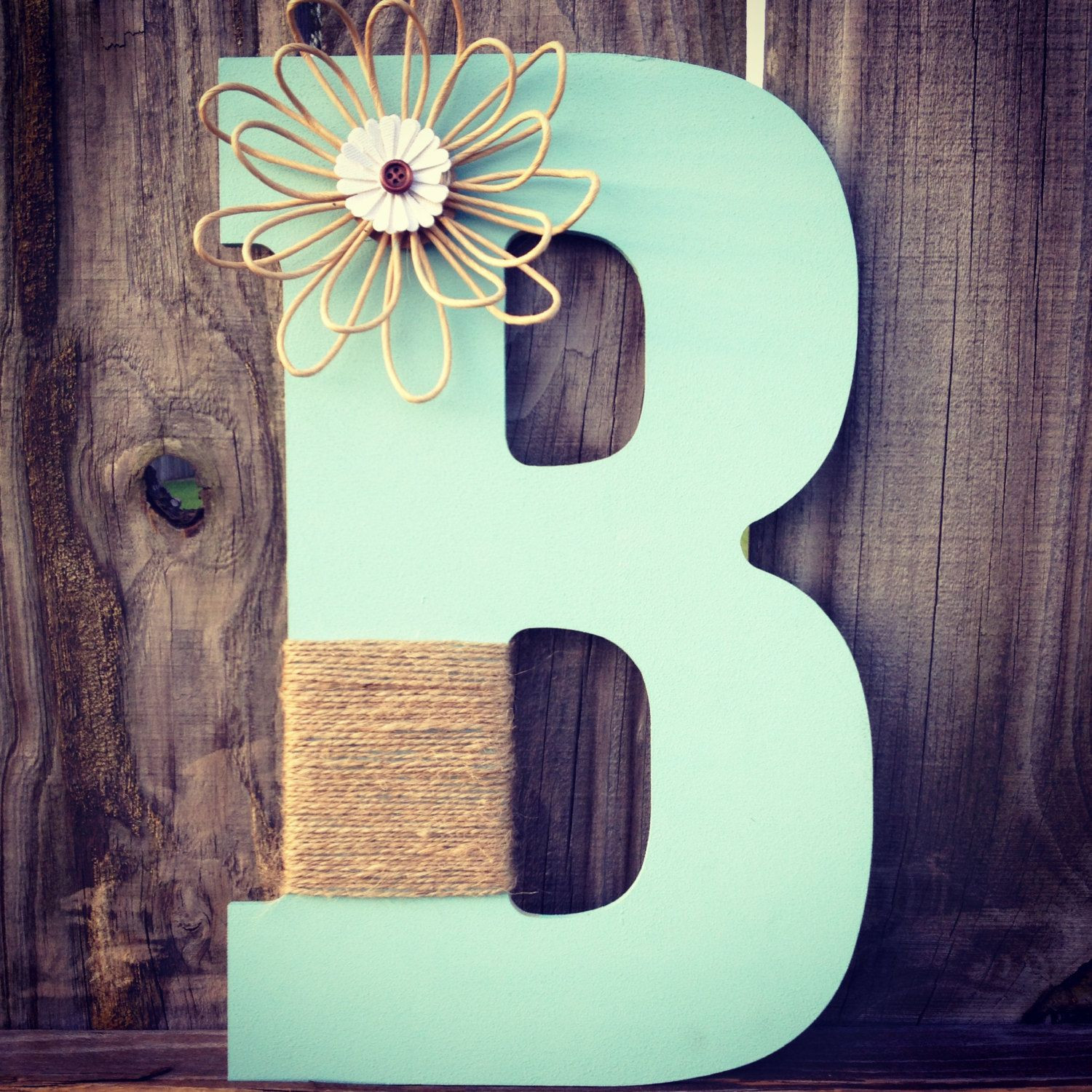 Wooden Letter Craft Ideas
 13 inch Wooden letter wrapped with twine and by