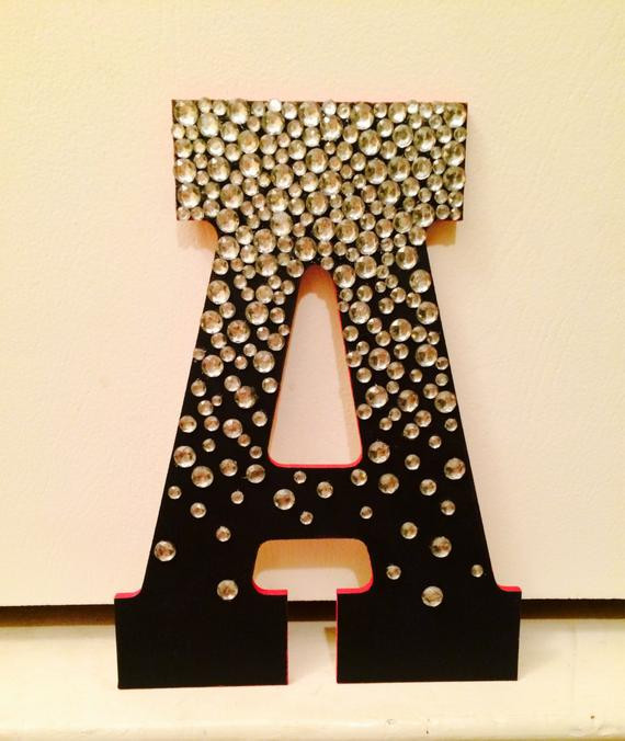 Wooden Letter Craft Ideas
 Jeweled Wooden Letter