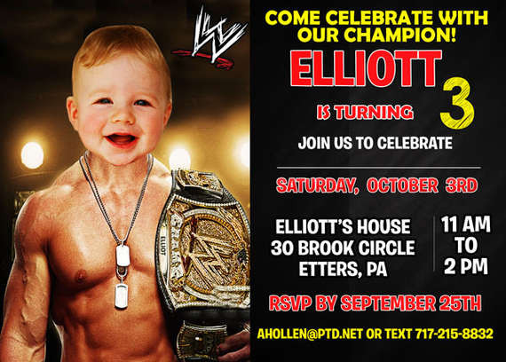 Wwe Birthday Invitations
 WWE Birthday Invitation by Printable Birthday Invitations