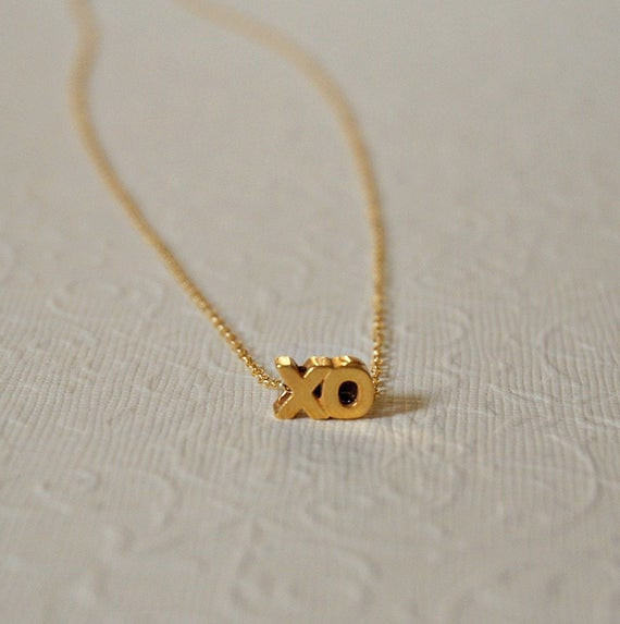 Xo Necklace Gold
 Unavailable Listing on Etsy