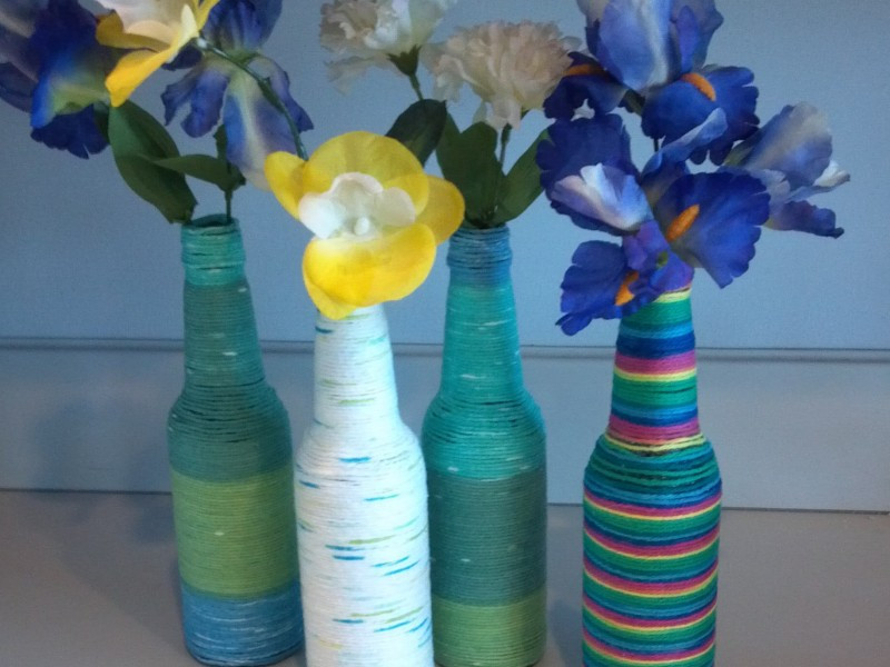 Yarn Craft Ideas For Adults
 Free Yarn Bottle Craft for Adults at the Cinnaminson