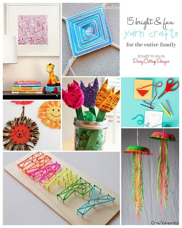 Yarn Craft Ideas For Adults
 15 Yarn Crafts for Kids & Adults Daisy Cottage Designs