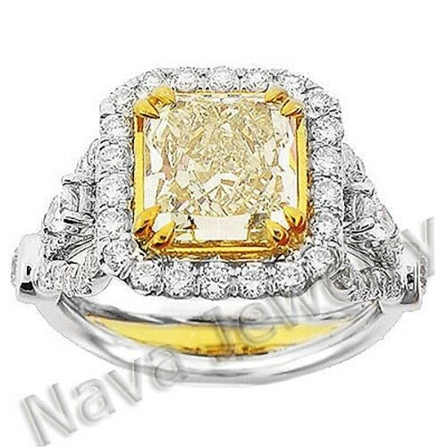 Yellow Diamond Engagement Ring
 3 67 Ct Canary Fancy Yellow Diamond Engagement Ring