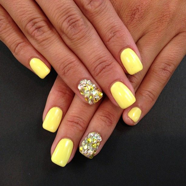 Yellow Nail Ideas
 Amazing Yellow Manicure Ideas fashionsy