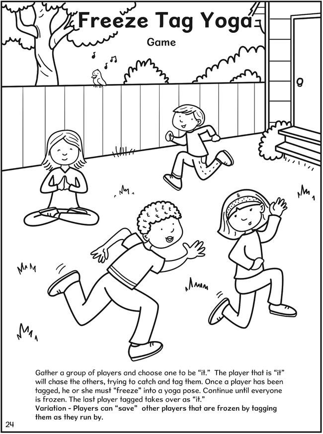 Yoga Coloring Pages For Kids
 Yoga Poses Flash Cards Printable For Kids Sketch Coloring Page
