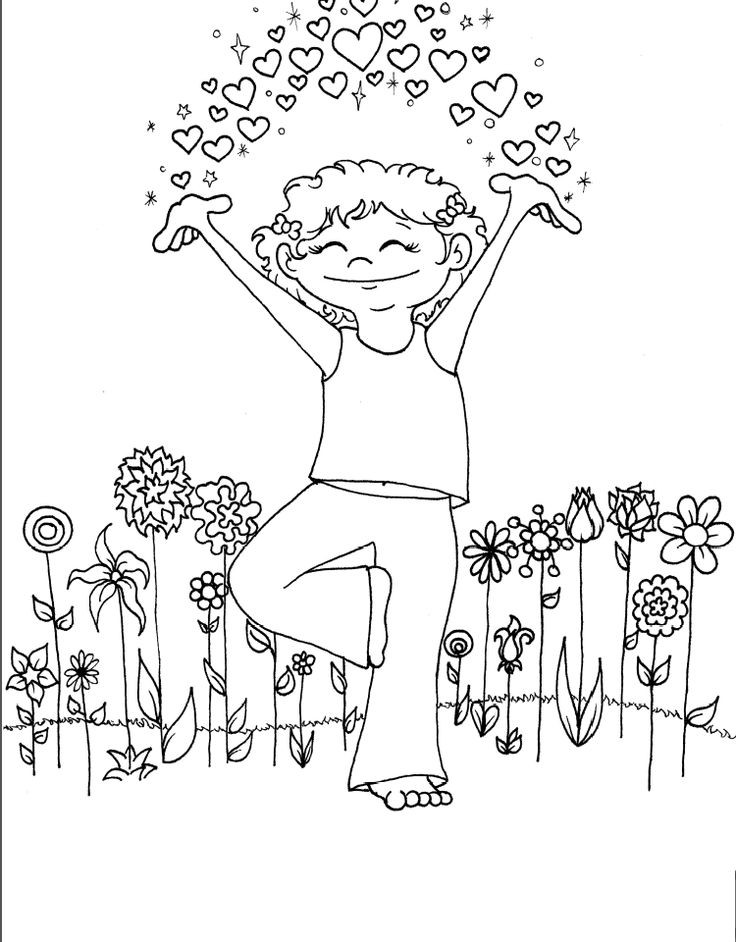 Yoga Coloring Pages For Kids
 18 best yoga color pages images on Pinterest