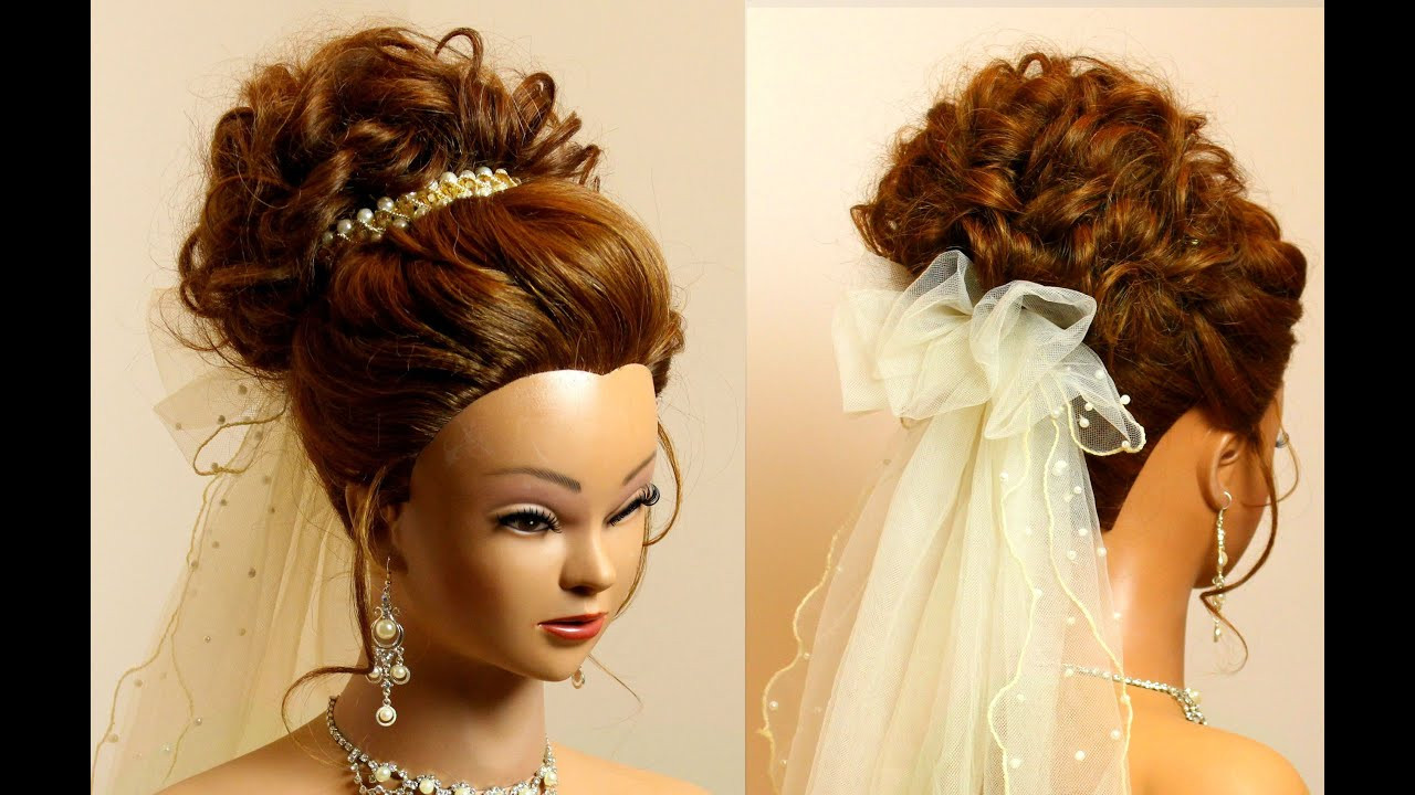 Youtube Hairstyles For Weddings
 Bridal hairstyle for long medium hair tutorial Romantic