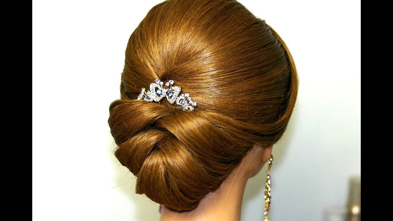 Youtube Hairstyles For Weddings
 Wedding hairstyle for medium long hair Bridal updo
