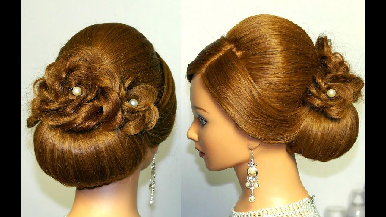 Youtube Hairstyles For Weddings
 Wedding prom hairstyle for long hair updo tutorial with