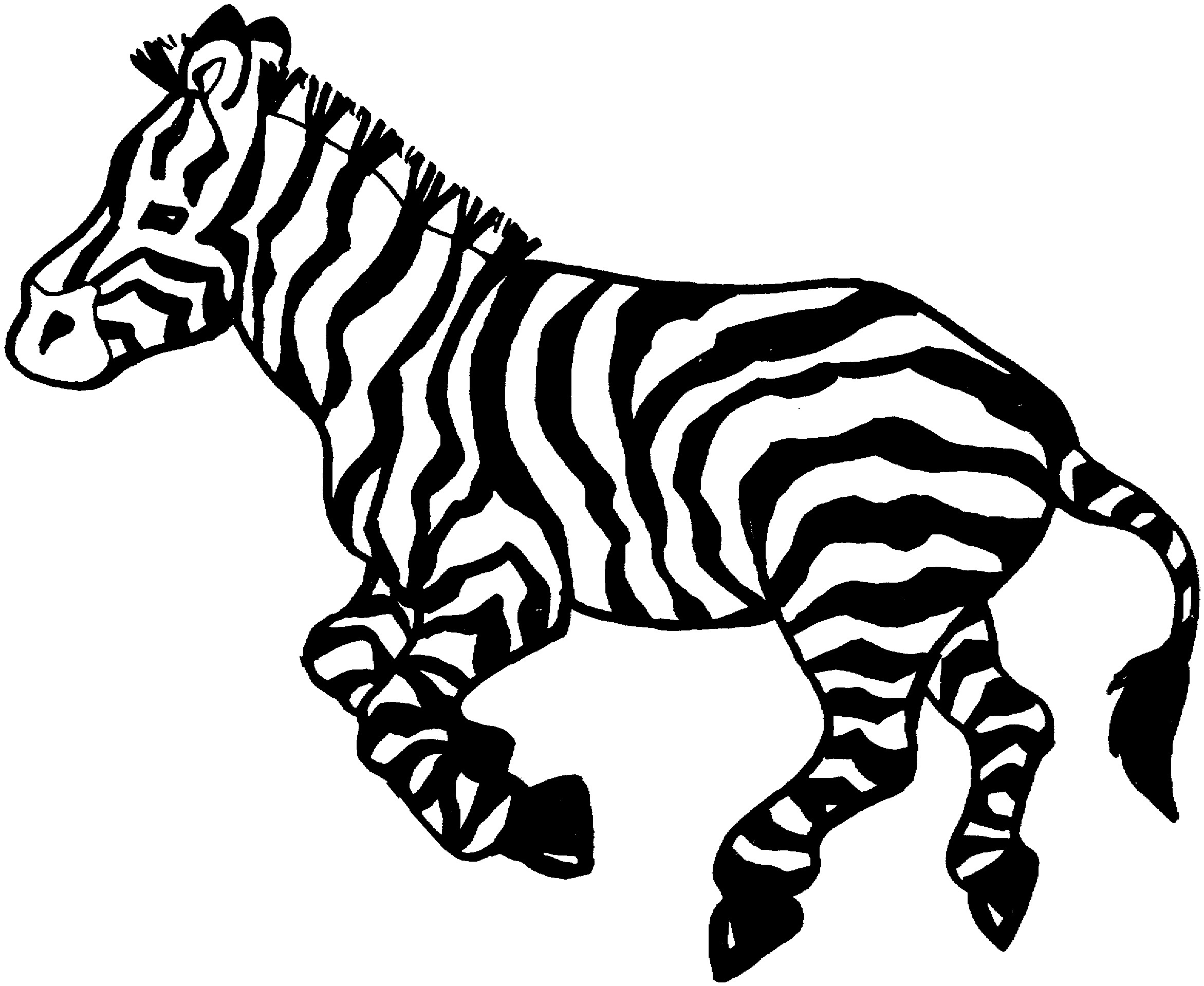 Zebra Coloring Pages Printable
 Free Zebra Coloring Pages