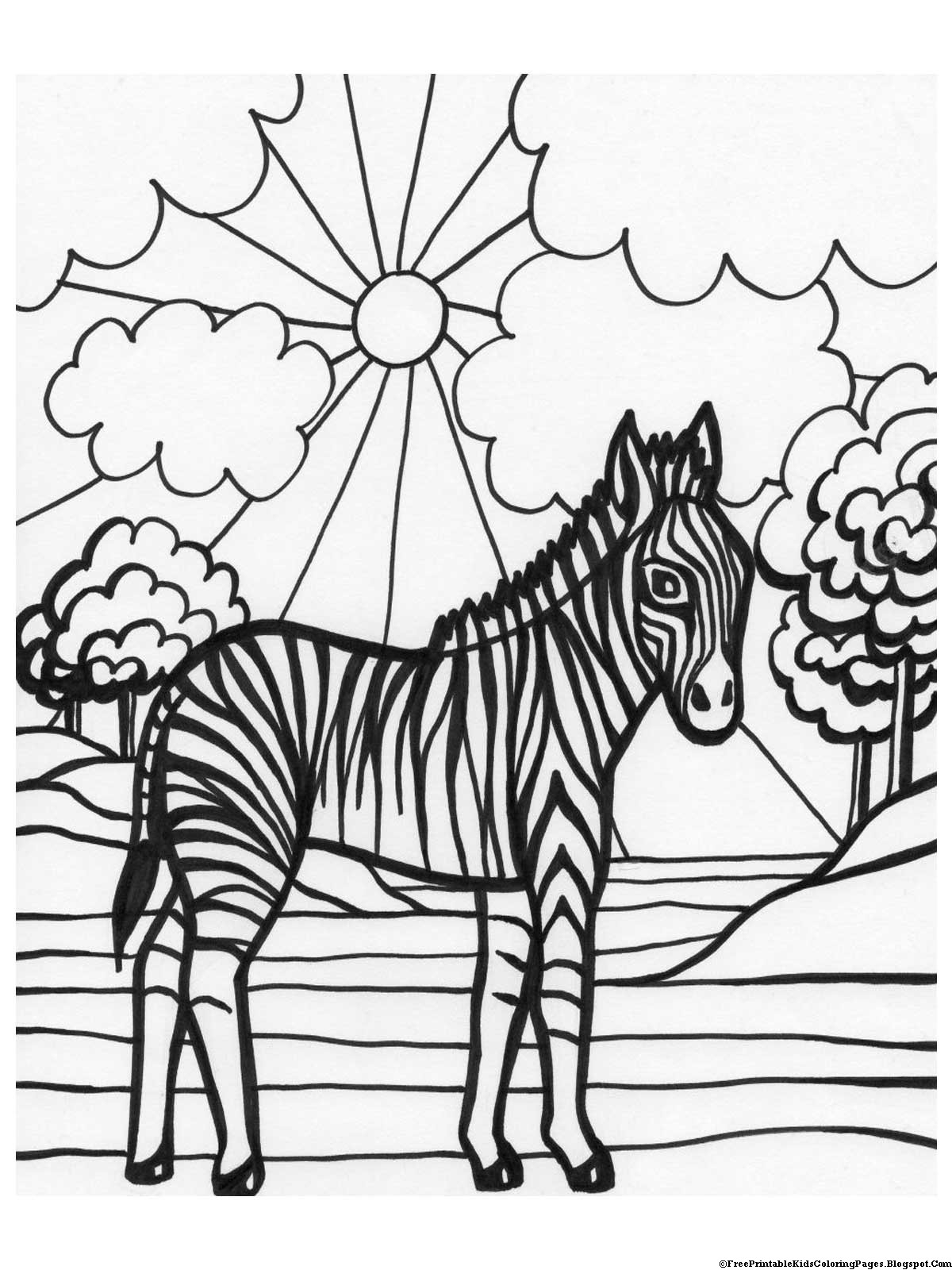 Zebra Coloring Pages Printable
 Zebra Coloring Pages Free Printable Kids Coloring Pages