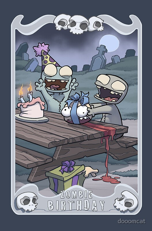 Zombie Birthday Card
 "Zombie Birthday" Greeting Cards by dooomcat