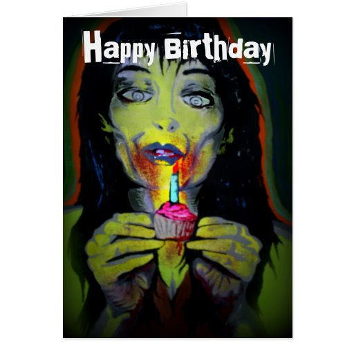 Zombie Birthday Card
 Zombie Birthday Girl Birthday Card