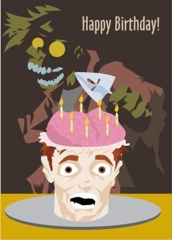 Zombie Birthday Card
 Zombie Birthday Card by monkeyminion on Etsy