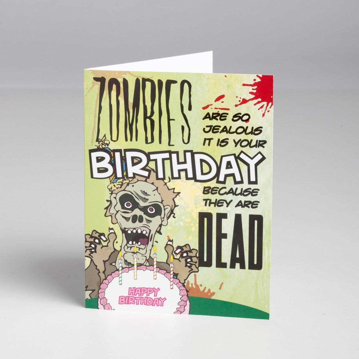 Zombie Birthday Card
 Jealous Zombie Birthday Card with Envelope