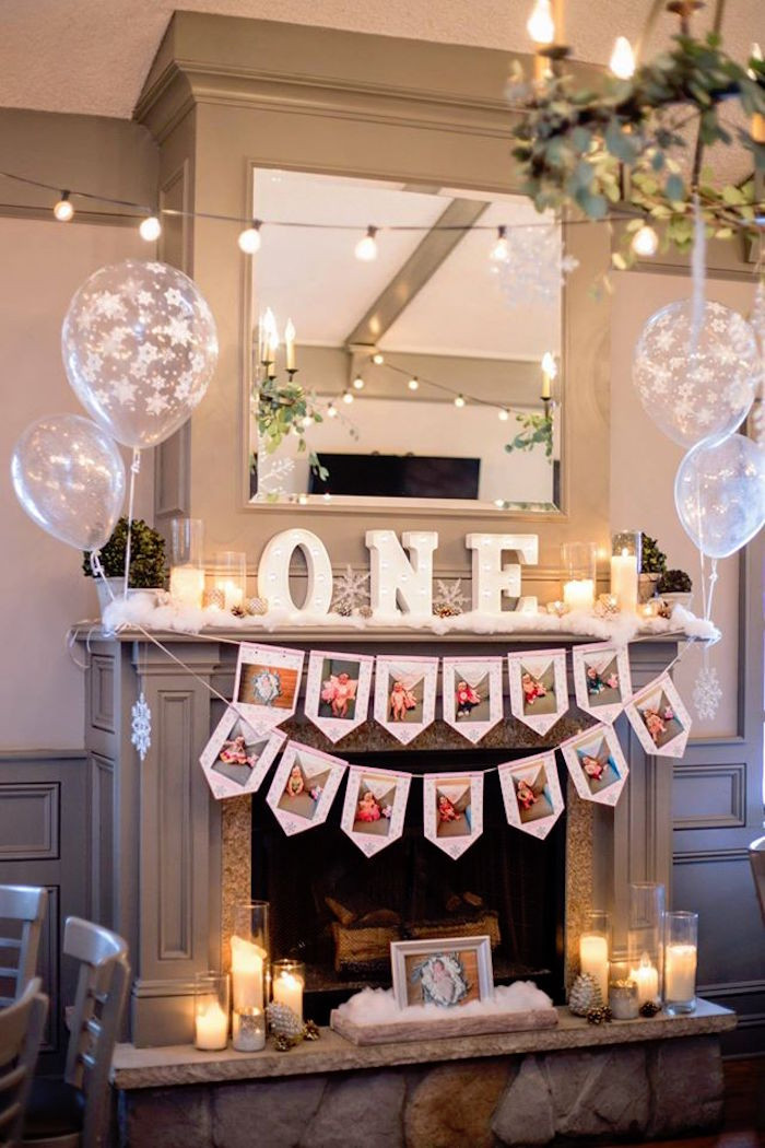 10 Year Old Boy Birthday Party Ideas In Winter
 Kara s Party Ideas Winter ONEderland First Birthday Party