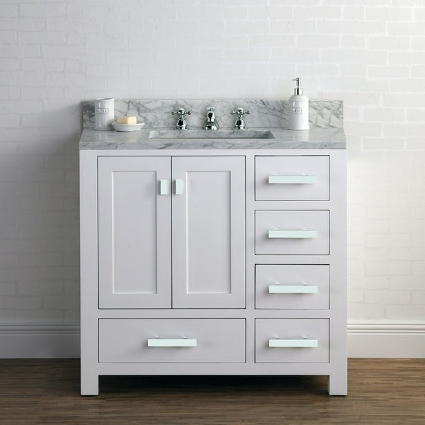 36 White Bathroom Vanity
 Shop 36 Inch Wide Pure White Single Sink Bathroom Vanity