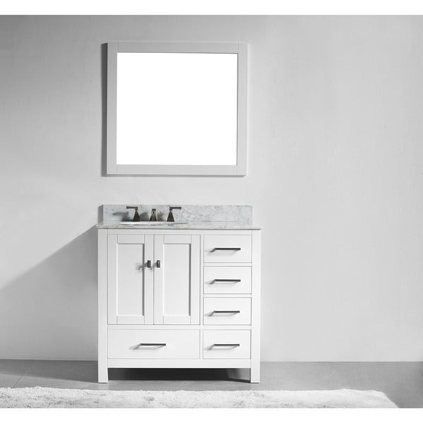 36 White Bathroom Vanity
 Shop 36 inch White Solid Wood Single Sink Bathroom Vanity