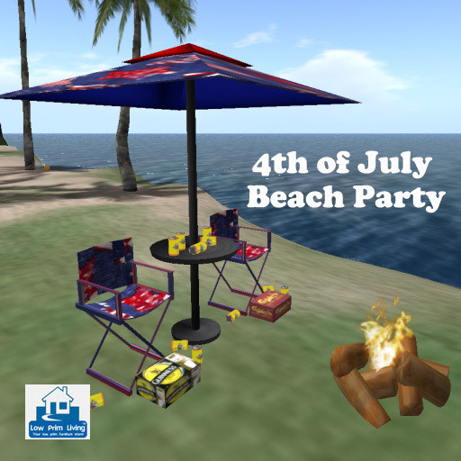 4th Of July Beach Party
 Second Life Marketplace 10L SALE 4th of July Beach