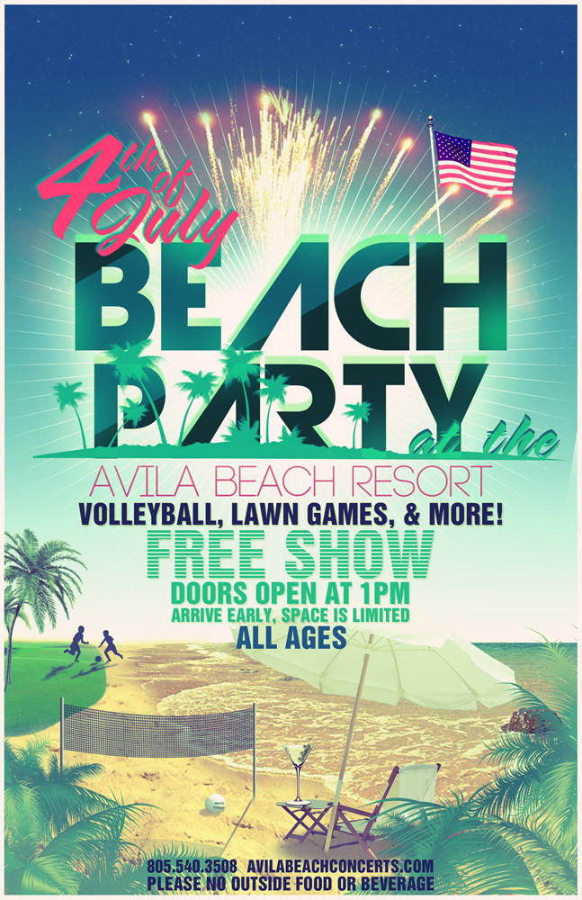 4th Of July Beach Party
 Beach Party 4th of July Flyer by DeWeirdo on DeviantArt