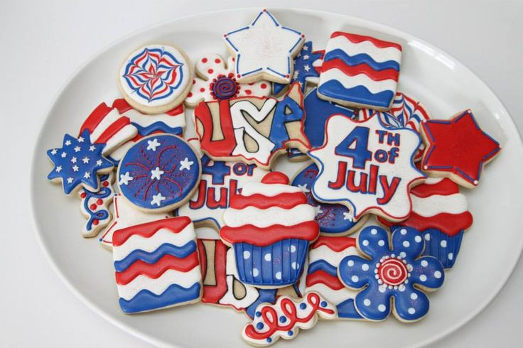 4th Of July Cookies Ideas
 4th of July cookies by The Pink Mixing Bowl