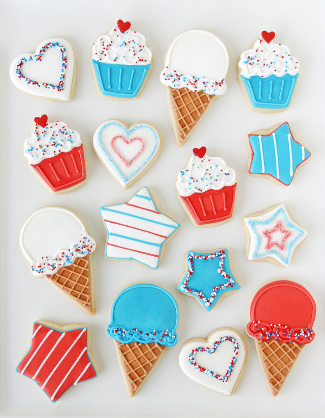4th Of July Cookies Ideas
 4th of July Ice Cream Cone Cookies Glorious Treats