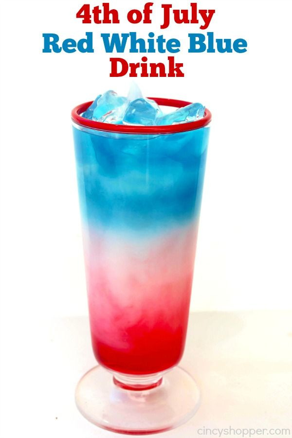 4th Of July Drink Ideas
 4th of July Red White Blue Drink Recipe