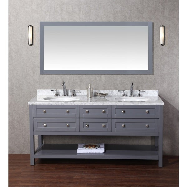 72 Inch Bathroom Mirror
 Shop Stufurhome Marla 72 inch Double Sink Bathroom Vanity