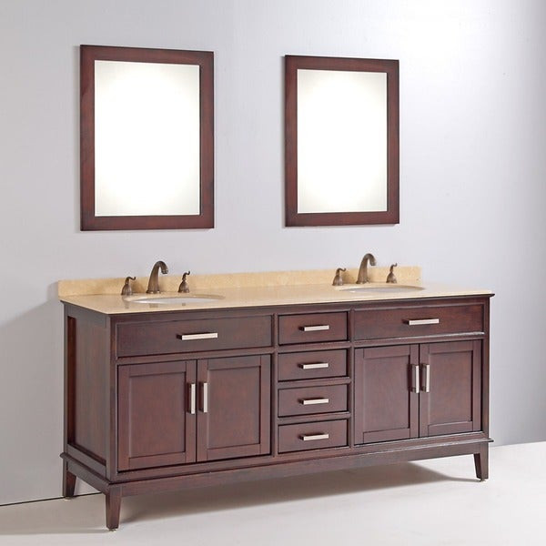 72 Inch Bathroom Mirror
 Shop Marble Top 72 inch Double Sink Bathroom Vanity with
