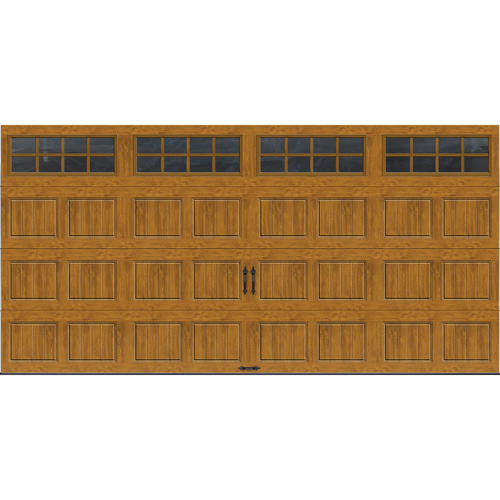 8 Ft Garage Doors
 Ideal Door 16 ft x 8 ft Medium Oak Short Pnl Carriage