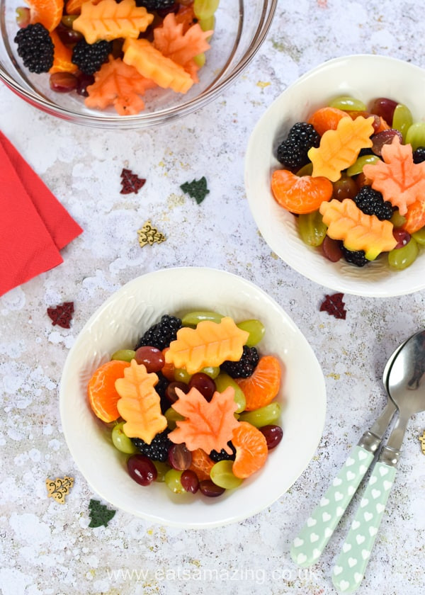 Autumn Fruit Salad Recipe
 Autumn Fruit Salad Recipe with Edible Autumn Leaves