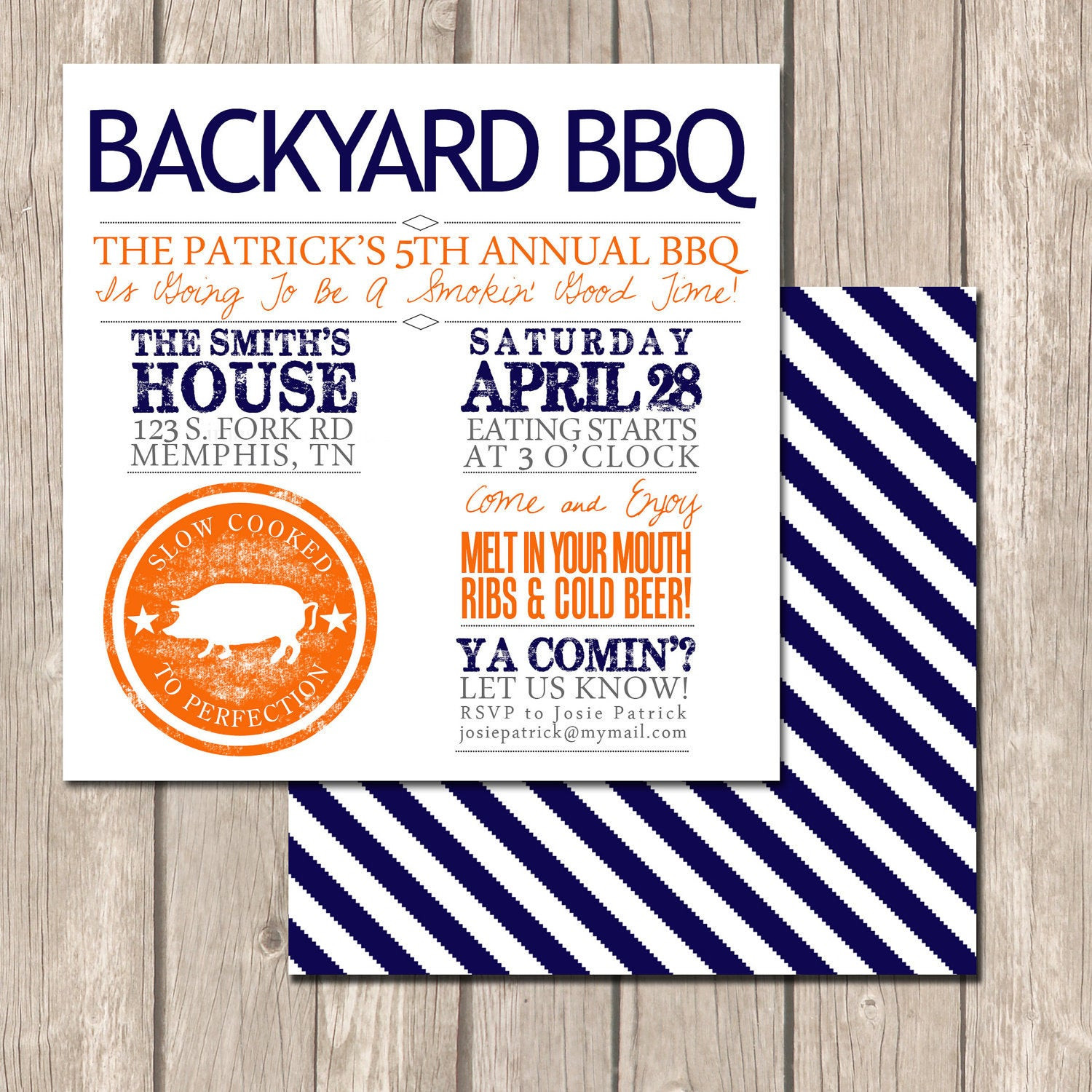 Backyard Party Invitations
 Summer Backyard BBQ Invitation Perfect Invitation by
