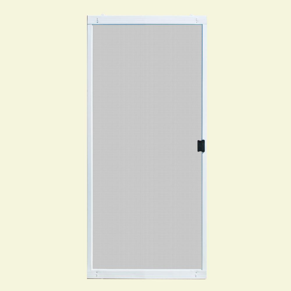 Backyard Screen Door
 Unique Home Designs 36 in x 80 in Standard White Metal