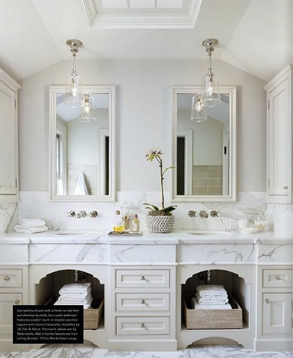 Bathroom Mirror Side Lights
 Instead of placing wall sconces on either side of a mirror