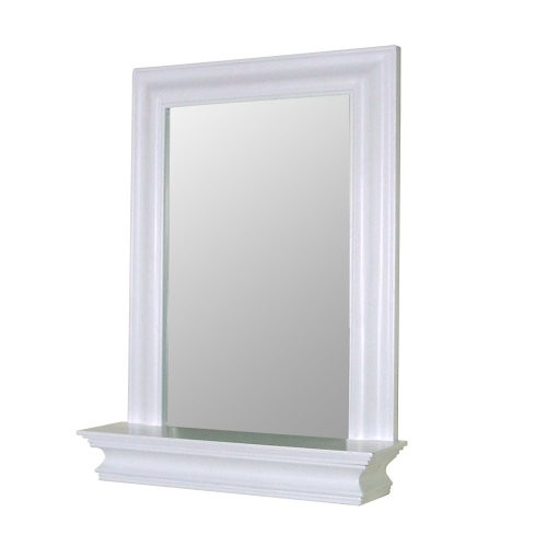 Bathroom Vanity Mirror With Shelf
 NEW Wall Framed Bathroom Bedroom White Wood Mirror W Edge