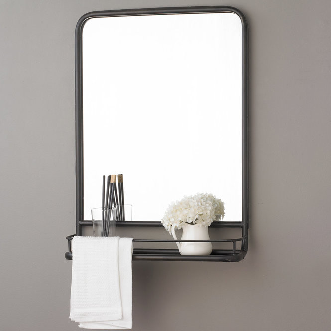 Bathroom Vanity Mirror With Shelf
 Metal Mirror with Shelf Small Shades of Light