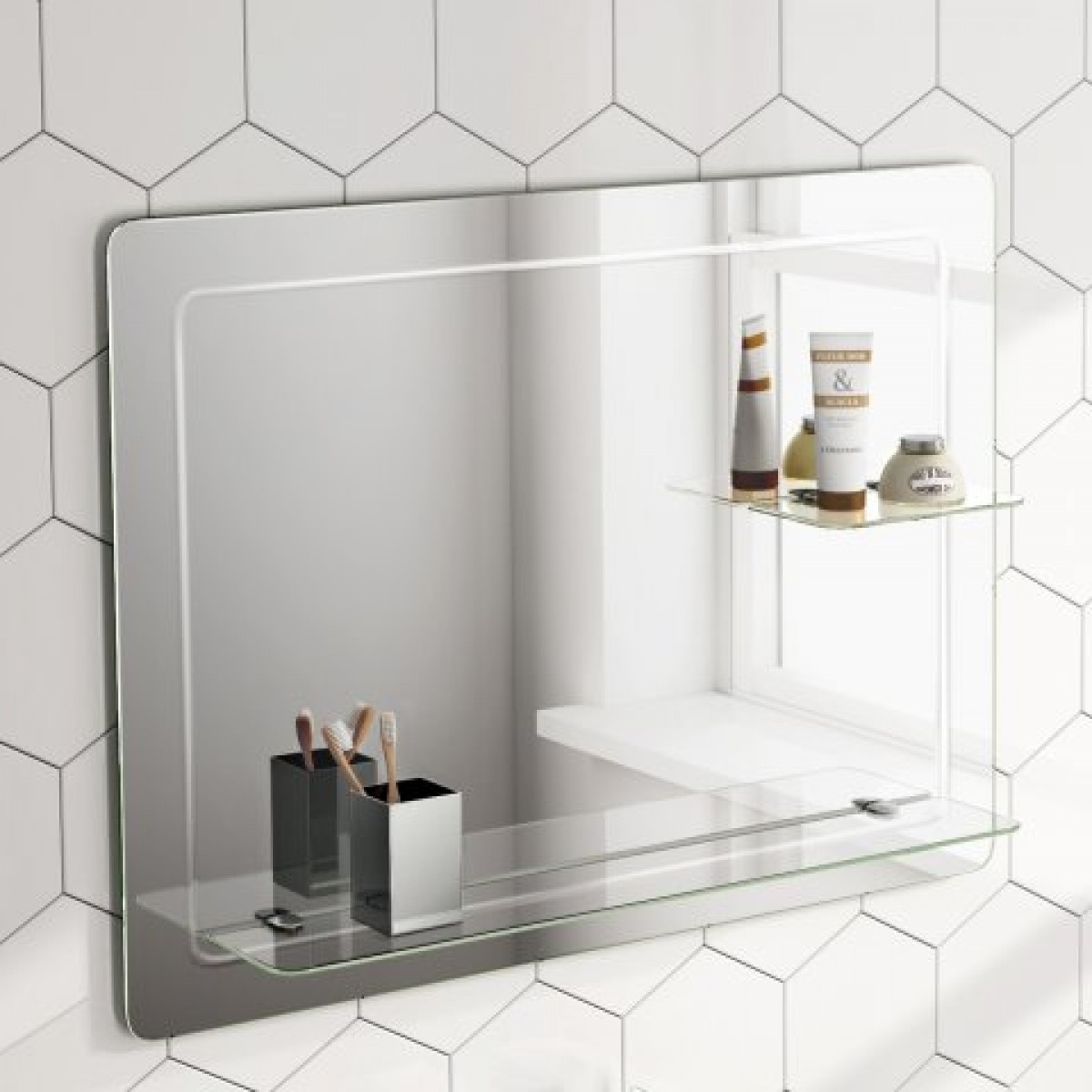 Bathroom Vanity Mirror With Shelf
 mm Loxely Mirror & Shelf