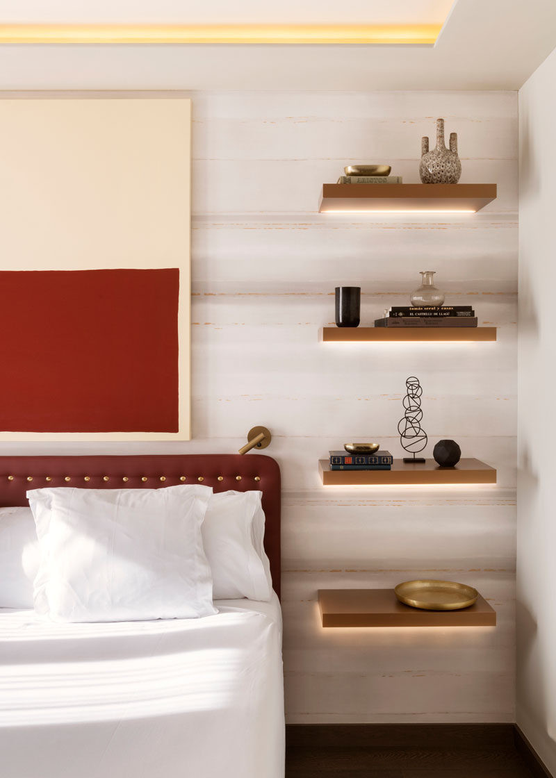 Bedroom Storage Shelves
 Bedroom Design Idea Replace A Bedside Table And Lamp