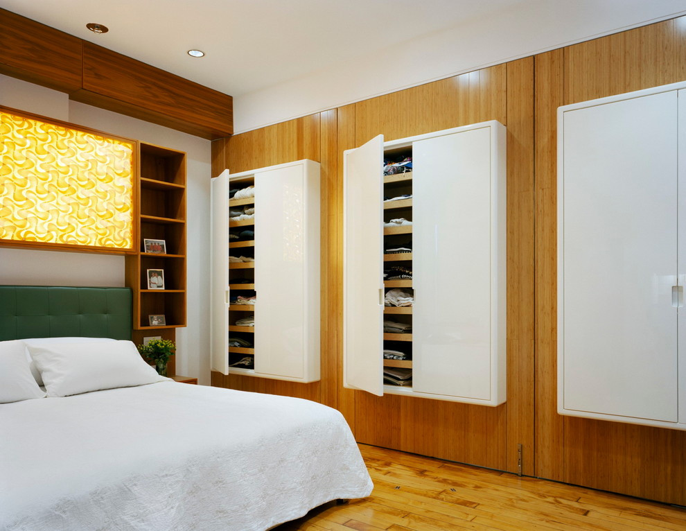 Bedroom Wall Storage Units
 wall storage units Bedroom Contemporary with built in bed